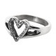 SERENDIPITY HEART OPEN BAND WITH DIAMONDS