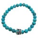 STONE WITH KNAVE CROWN BRACELET (TOURQUOISE) 6mm