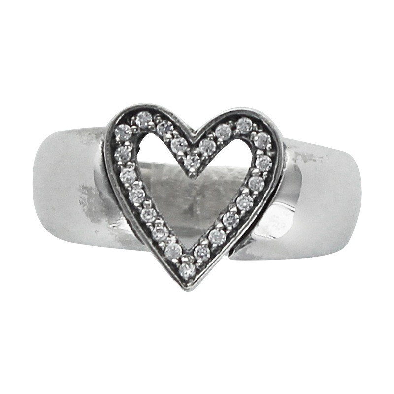 SERENDIPITY HEART SOLID BAND WITH DIAMONDS