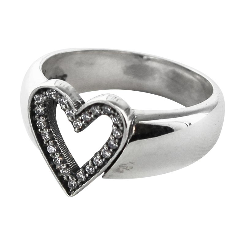 SERENDIPITY HEART SOLID BAND WITH DIAMONDS