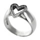 SERENDIPITY HEART SOLID BAND WITH DIAMONDS