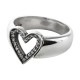 SERENDIPITY HEART SOLID BAND WITH DIAMONDS