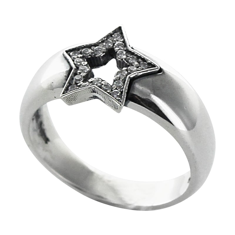 SERENDIPITY STAR SOLID BAND WITH DIAMONDS