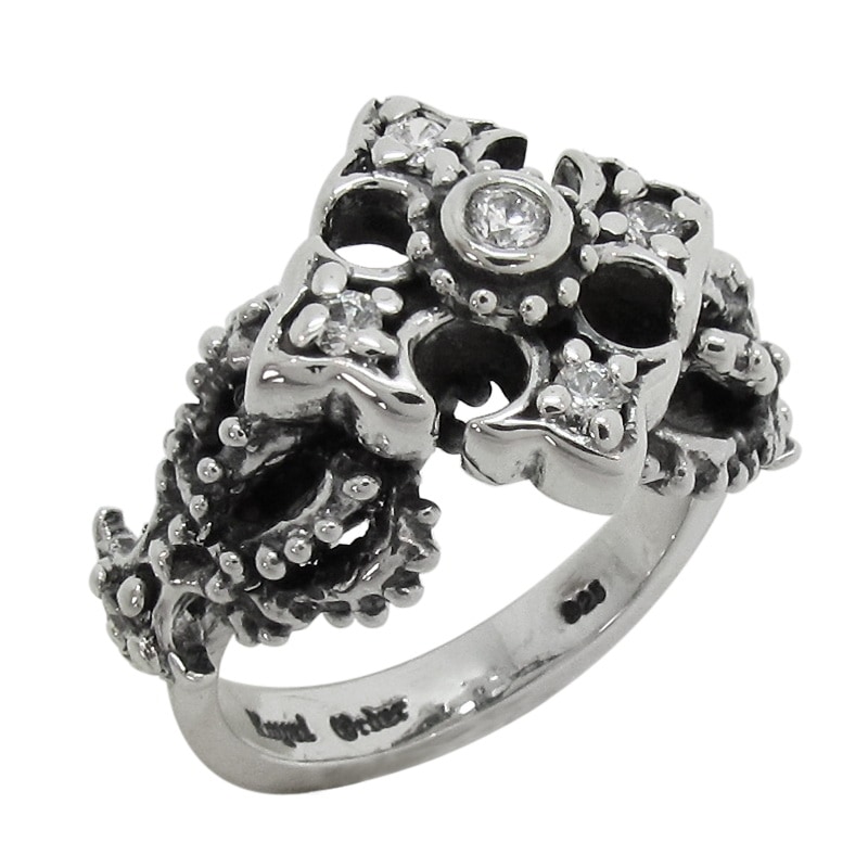 ANTOINETTE FDL CROSS WITH 7 SWAROVSKI CZS