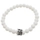 STONE WITH KNAVE CROWN BRACELET (WHITE ONYX) 6mm