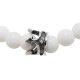 STONE WITH KNAVE CROWN BRACELET (WHITE ONYX) 6mm