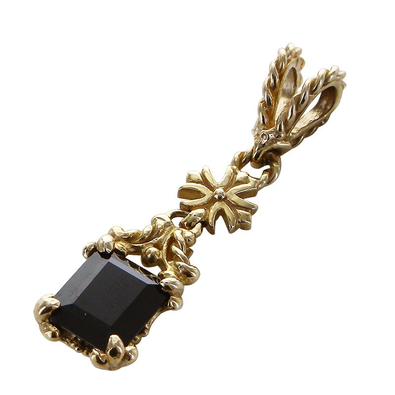 SMALL ANTOINETTE WITH  ONYX ONLY 9K GOLD