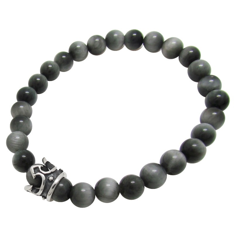STONE WITH KNAVE CROWN BRACELET (EAGLE EYE) 6mm