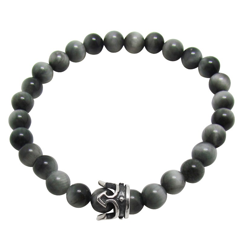 STONE WITH KNAVE CROWN BRACELET (EAGLE EYE) 6mm