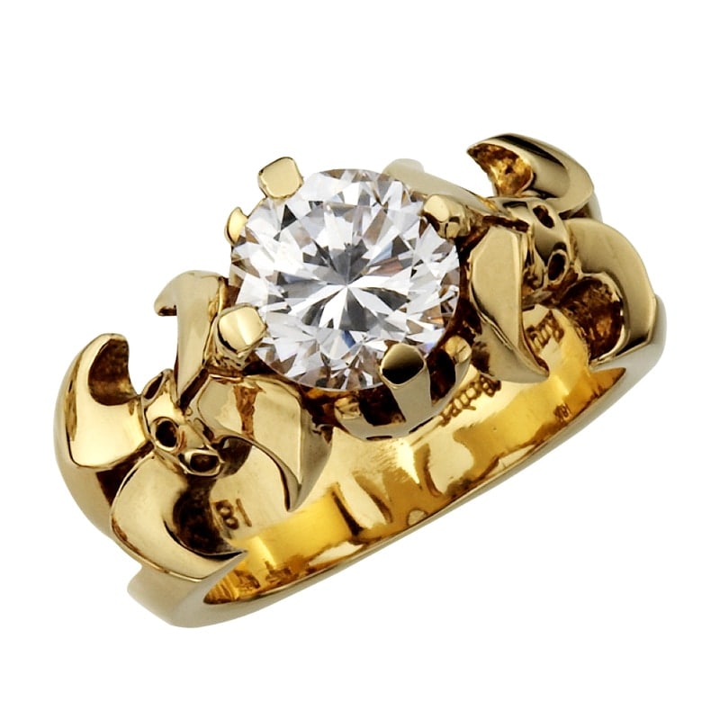 VAMP WITH CZ 18K YELLOW GOLD