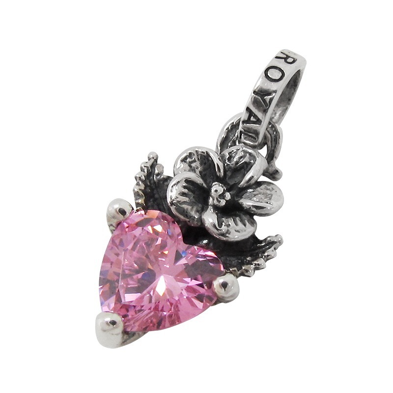 TINY HIBISCUS WITH HEART CZ