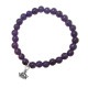 STONE WITH NEW TINY CROWN BRACELET (AMETHYST) 6mm