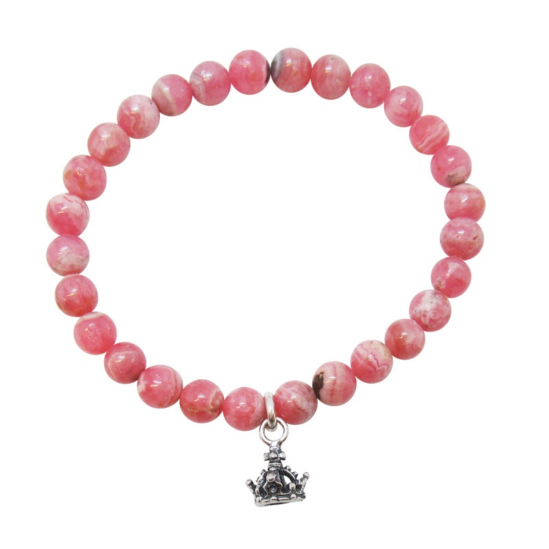 STONE WITH NEW TINY CROWN BRACELET (INCAROSE) 6mm