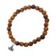 STONE WITH NEW TINY CROWN BRACELET (TIGER EYE) 6mm