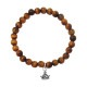 STONE WITH NEW TINY CROWN BRACELET (TIGER EYE) 6mm