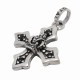 MEDIUM HARMONY CROSS WITH CROWN AND SIDE CZ