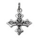 MEDIUM HARMONY CROSS WITH CROWN AND SIDE CZ