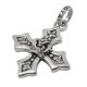 MEDIUM HARMONY CROSS WITH CROWN AND SIDE CZ