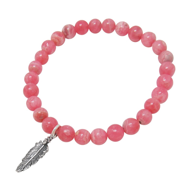 STONE WITH FEATHER 3 BRACELET (INCAROSE) 6mm