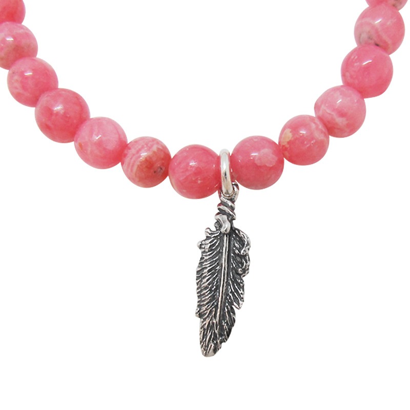 STONE WITH FEATHER 3 BRACELET (INCAROSE) 6mm