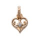 SMALL ALLEGRA HEART WITH DIAMOND 9K GOLD