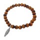 STONE WITH FEATHER 3 BRACELET (TIGER EYE) 6mm