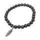 STONE WITH FEATHER 3 BRACELET (HEMATITE) 6mm