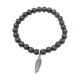 STONE WITH FEATHER 3 BRACELET (HEMATITE) 6mm