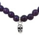 STONE WITH DOUBLE FACE SKULL BRACELET (AMETHYST) 6mm