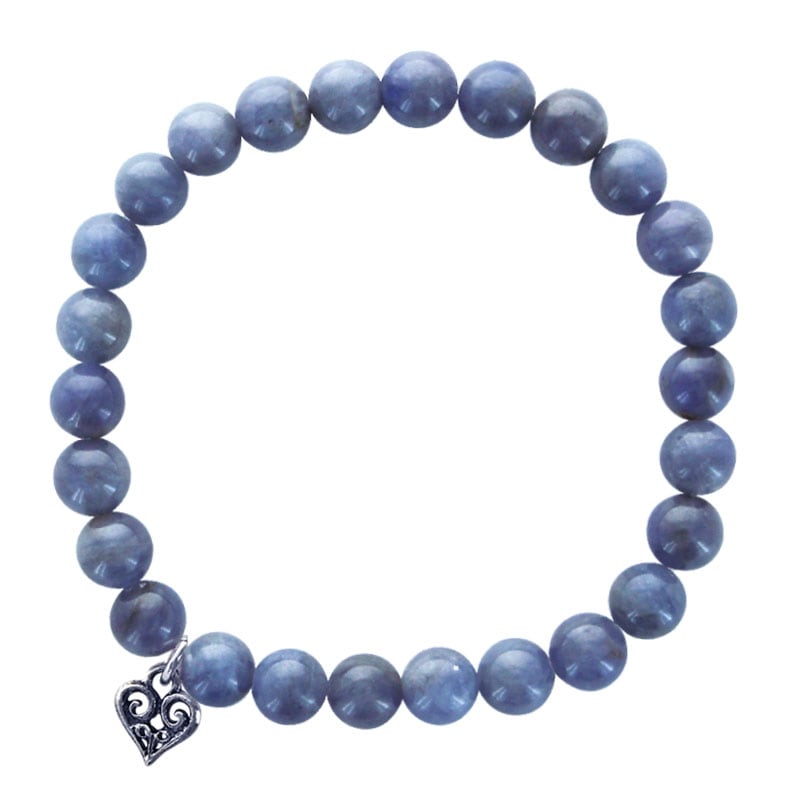 STONE WITH TINY ALLEGRA HEART BRACELET (TANZANITE) 7mm