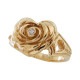 SMALL HEART ROSE WITH 1 DIAMOND 18K GOLD