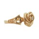 SMALL HEART ROSE WITH 1 DIAMOND 18K GOLD