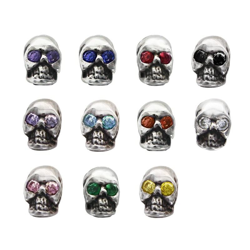 ROCKN ROYAL SKULL STUDS WITH CZ