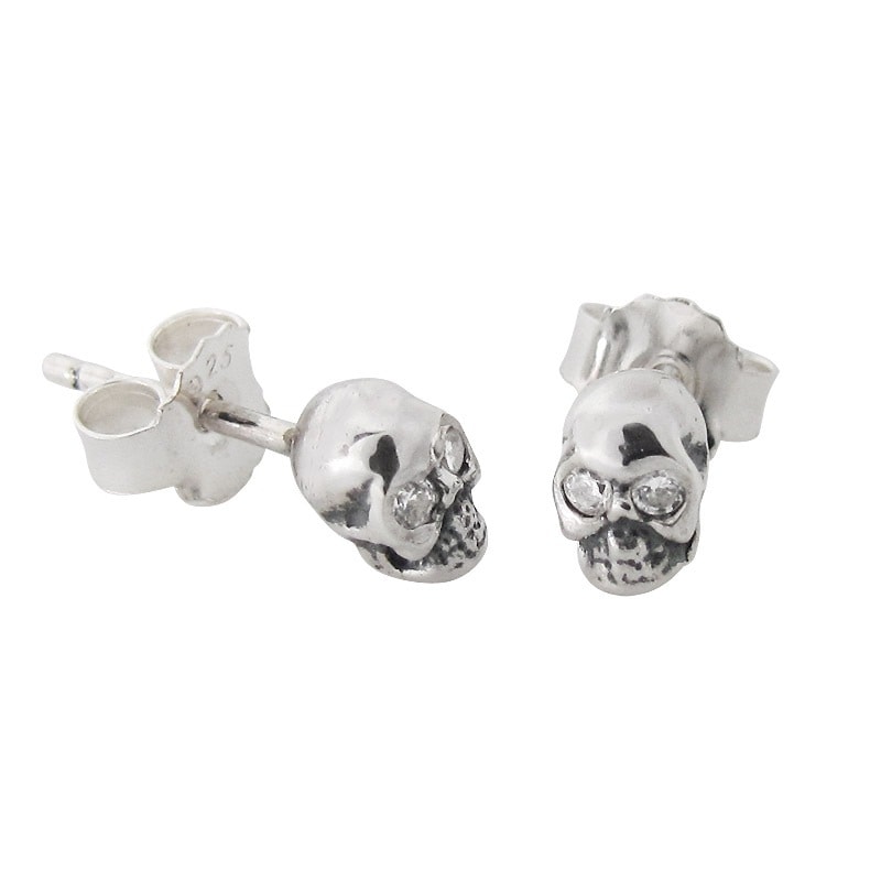 ROCKN ROYAL SKULL STUDS WITH CZ