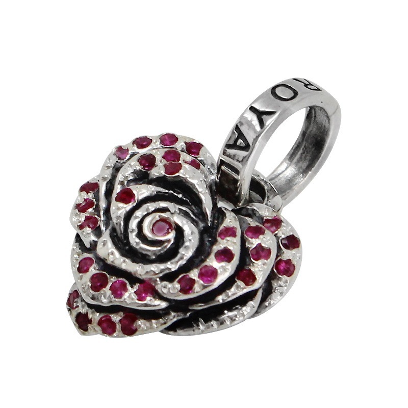 SMALL HEART ROSE WITH PAVE