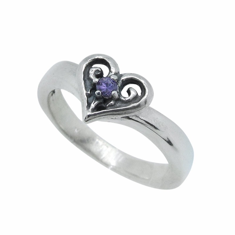 THICK TIARA BAND WITH ALLEGRAHEART WITH CZ