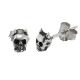 MINI HORNED SKULL STUD EARRINGS (���ñ��)