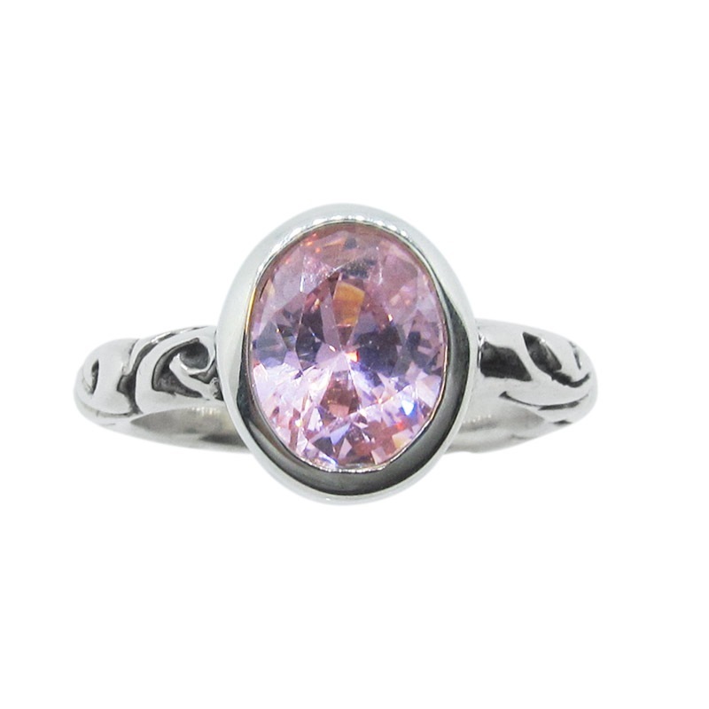 OVATE CRYSTAL WITH RIBBON BAND