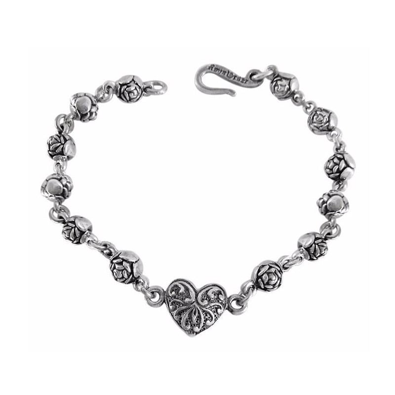 ROSEBEAD WITH 1 CARVED HEART