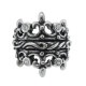 DOUBLE TIARA RIBBON BAND WITH 4CZS IN TIARA