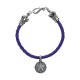 BRAIDED BRACELET WITH CROWN TIPS & CROWN / CHEVRON STAR COIN