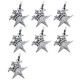 SMALL SOLID STAR WITH CROWN IN CZ