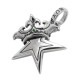 SMALL SOLID STAR WITH CROWN IN CZ