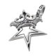 SMALL SOLID STAR WITH CROWN IN CZ