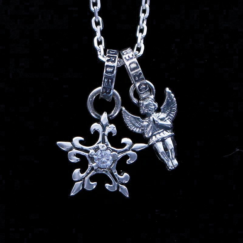 �ڥ���饤����꾦�ʡ�FDL STAR WITH CZ & PRAYING ANGEL CHARM GIFT SET