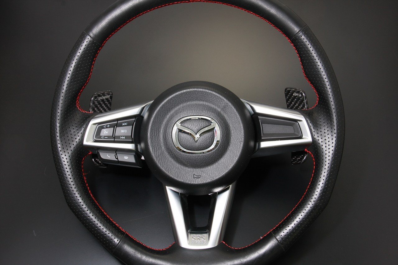 Mzracing Store オートエクゼ カーボンパドルシフトレバー 純正ステアリングシフトスイッチ装着車用 マツダ関連グッズ マツダモータースポーツに関連するウェア グッズ モデルカー等の販売