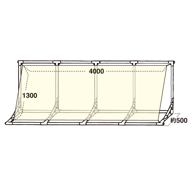 ���ѥ磻�ɥե졼������4���ʥ����ȥ�������W4,000��H1,300mm�ѡ�