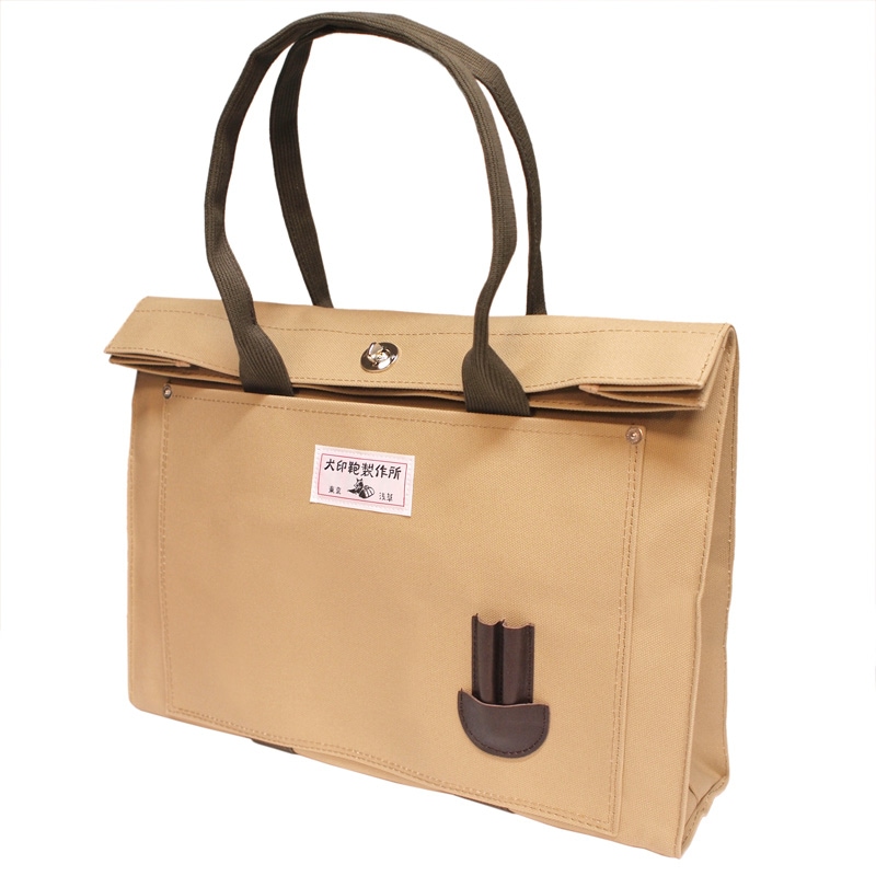 犬印純綿6号帆布 口折れトートバッグ（大） | トートバッグ,口折れ