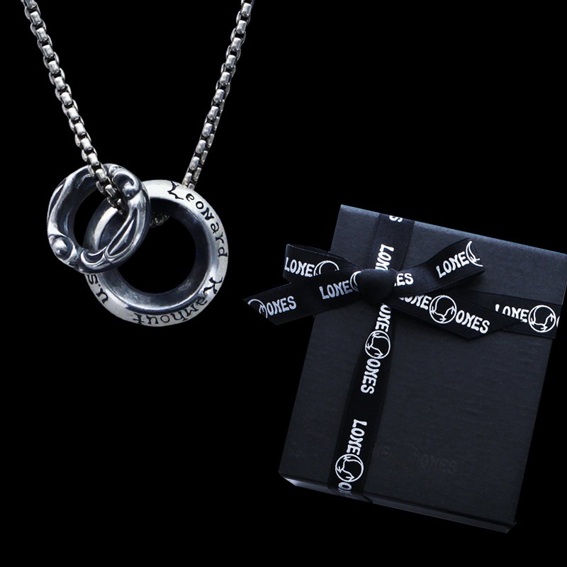 【本国オーダー商品/納期約4～6ヶ月前後】ID リング ペンダント (L) (レナードカムホート刻印) & シグネット リング ペンダント & メイティングフライト フック ボックス チェーン (S) ギフトセット