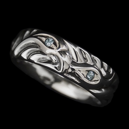 ラヴ バイト リング ウィズ アクアマリン